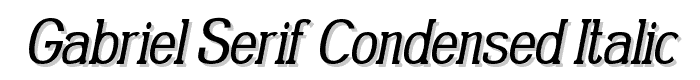 Gabriel Serif Condensed Italic font